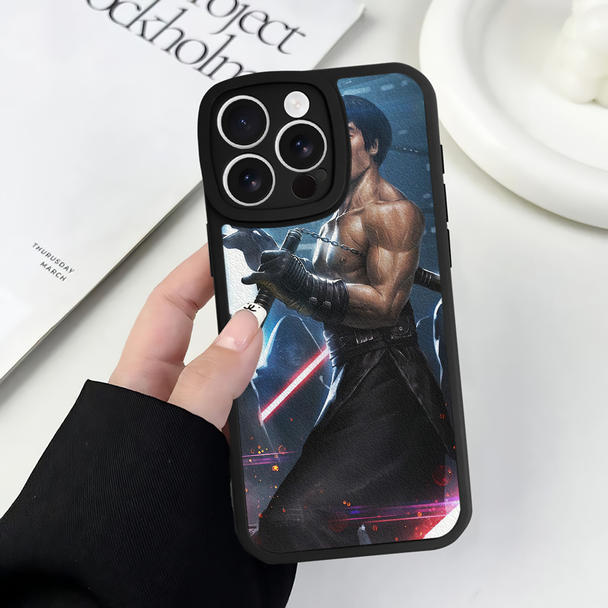 （画像用） スター・ウォーズ Star Wars 【iPhone 16シリーズ対応】シリコンスマホケース（レザー調） 材質：シリコン